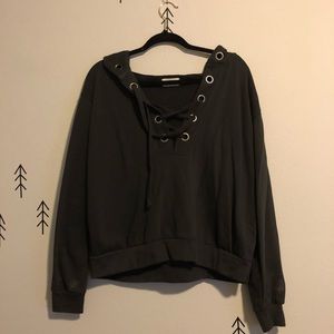 Oversized (Off the Shoulder) Navy/ Black Sweater